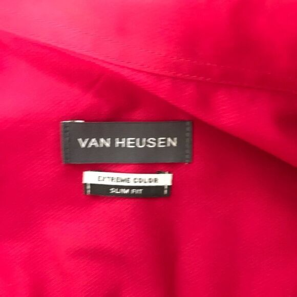 Van Heusen Extreme Color fuchsia long sleeve button down shirt size XL - Picture 3 of 6